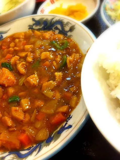 ピリ辛味の鶏肉炒めランチ|masaumeさん