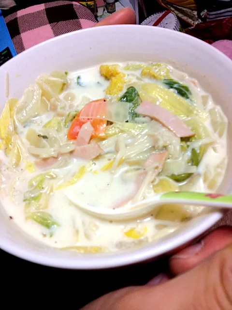 白菜ベースで野菜ベーコンシチュー風スープ|chieさん