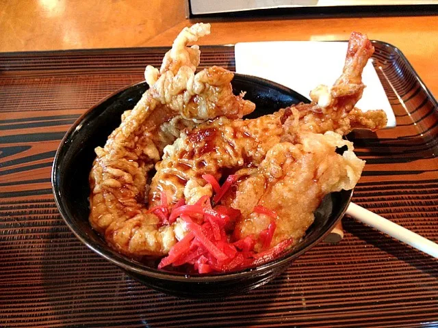 天丼ランチ このどんぶり一杯に手打ちうどんか蕎麦が付きます|niboutouさん