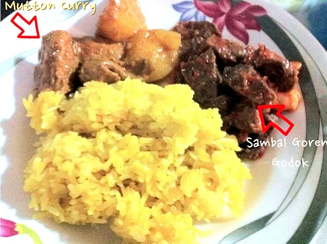 Snapdishの料理写真:1/2/12 ~ Mom's Pulut Kuning ć é condiments|Julia Aliさん