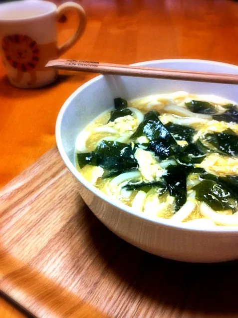 生姜たっぷり！かき玉とろみうどん。|まゆさん