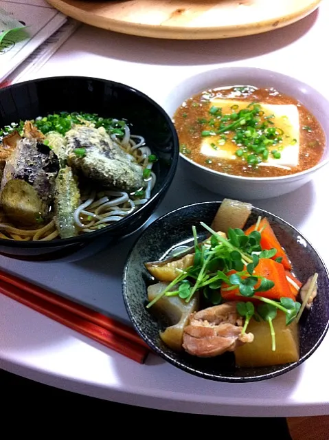 天そば.炒り煮.豆腐の辛子明太子あんかけ.|ukoukoさん