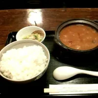 Snapdishの料理写真:もつ煮込みトマト定食|kiyoshiさん