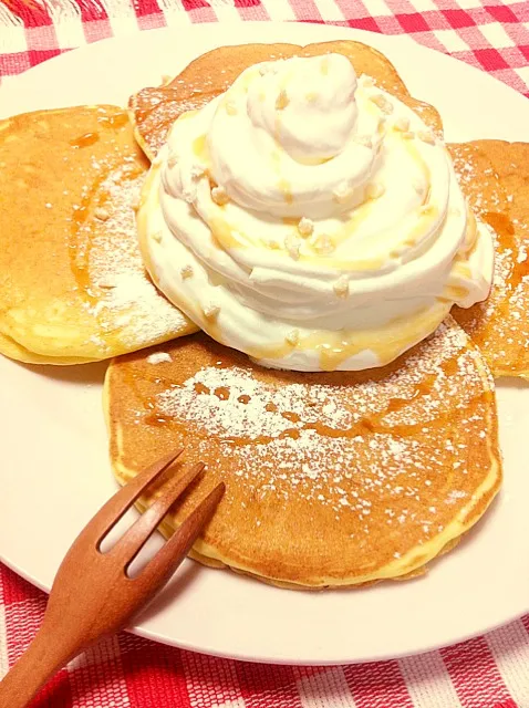 Snapdishの料理写真:某カフェ風 パンケーキ|natsuさん