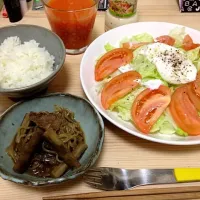 Snapdishの料理写真:シーザーサラダ、牛肉とゴボウの甘煮|Natchanさん