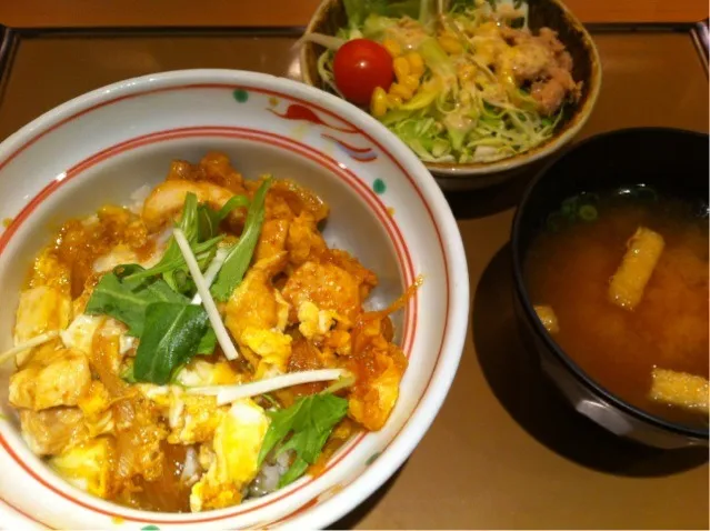 親子丼&サラダ|ししょうさん