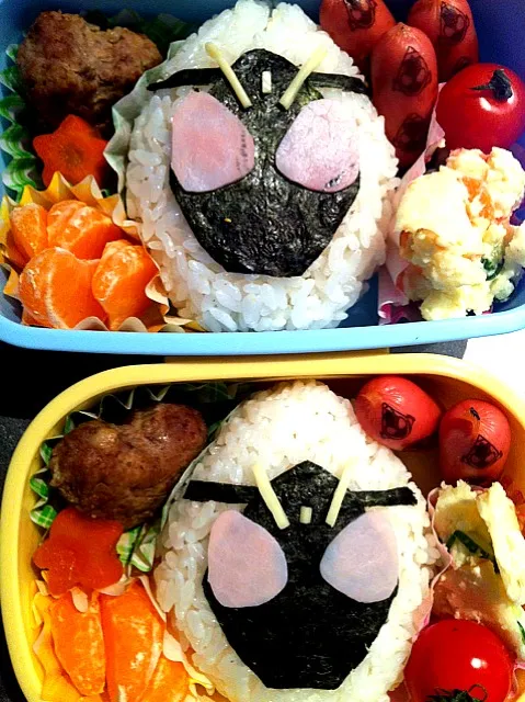 Snapdishの料理写真:仮面ライダーフォーゼ弁当|えりかさん