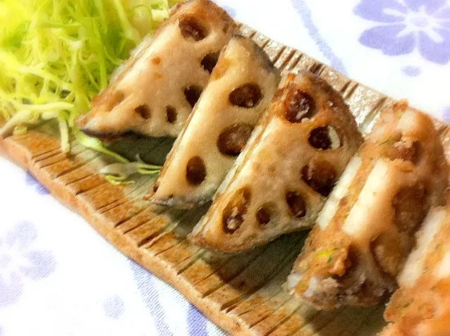 蓮根のはさみ揚げ|ちっきーさん