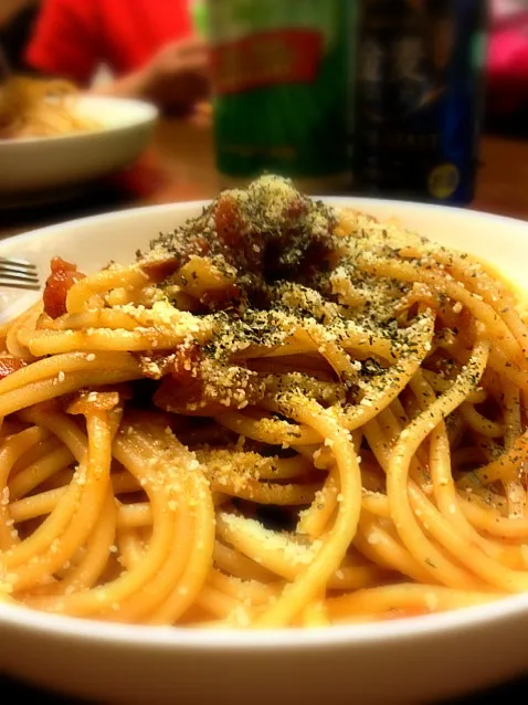 Bucatini con pomodoro e pancetta|Keisuke Makinoさん