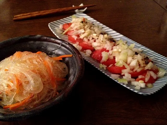 春雨中華風あえ。トマトとタマネギのサラダ|永山食堂さん