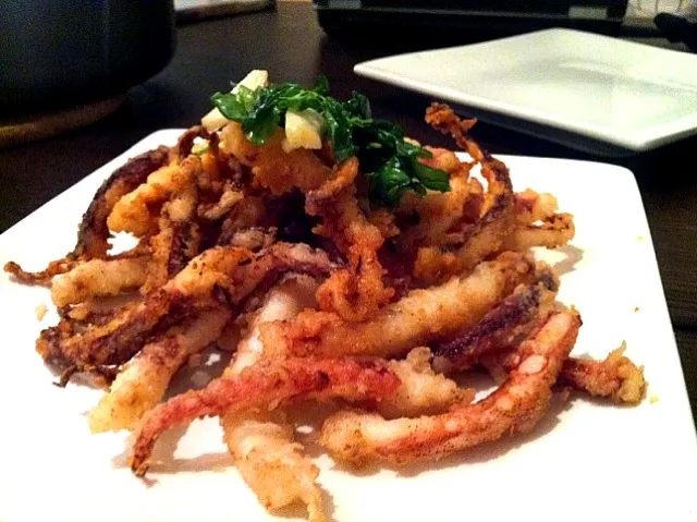 Fried squid and basil|sumyeeさん