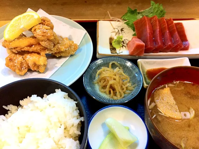 今日はど定番コンビ！鶏からとマグロ刺定食(*^^*)|加嶋正洋さん