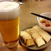 ビール、スモークチーズ、鮭缶|shojiさん