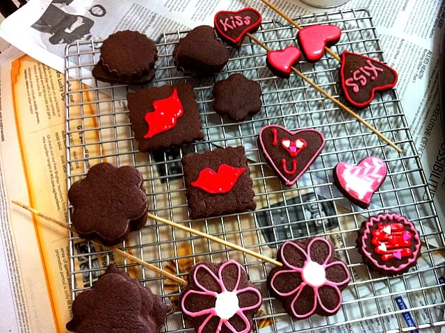 valentine's choc cookies|genさん