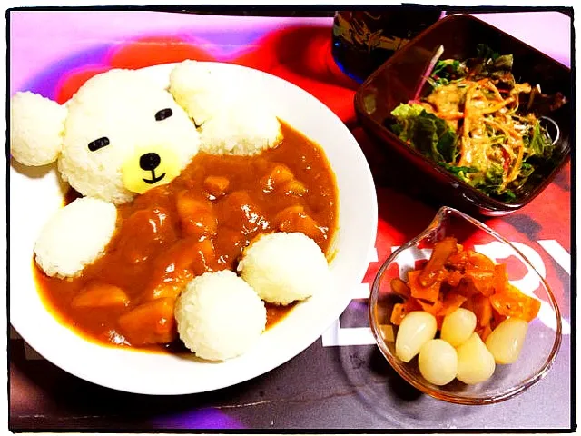 Snapdishの料理写真:くまさんお風呂カレー|yukaさん