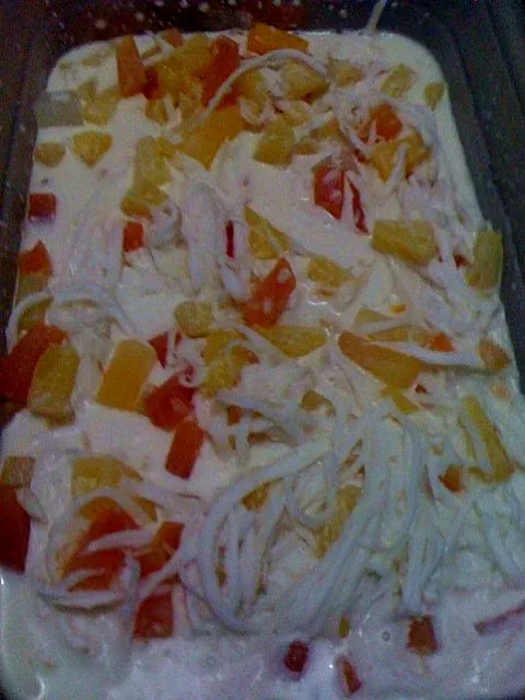 buko(young coconut) salad w/ fruit coctail and condensed milk!|MARIAさん