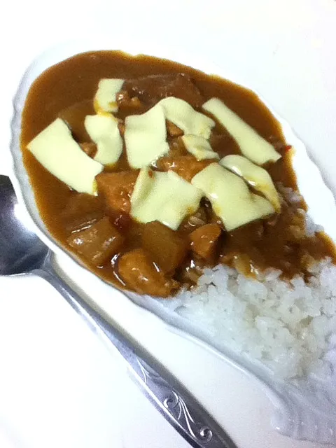 Snapdishの料理写真:我が家特製カレー、チーズのせ。|Yasuharuさん