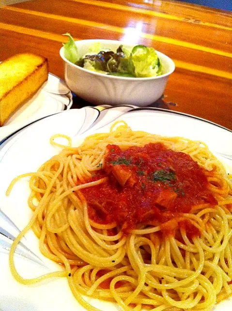 トマトとツナのスパゲティランチ|pukucoさん