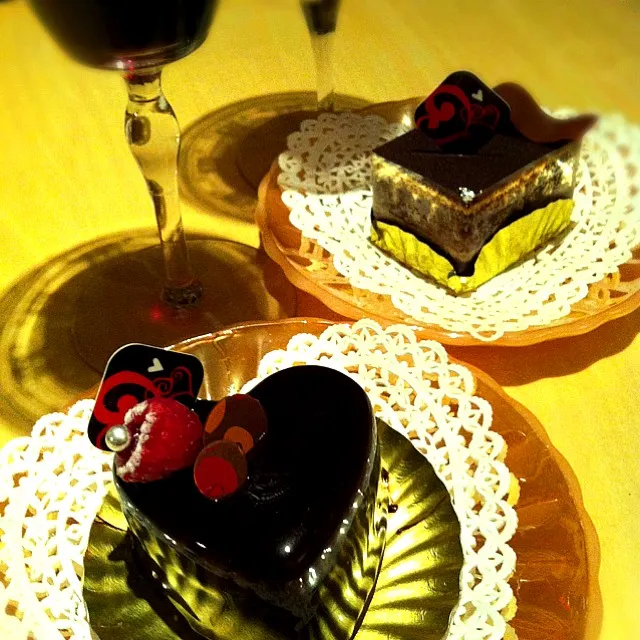 ♡ cake and red wine ♡|tayukoさん