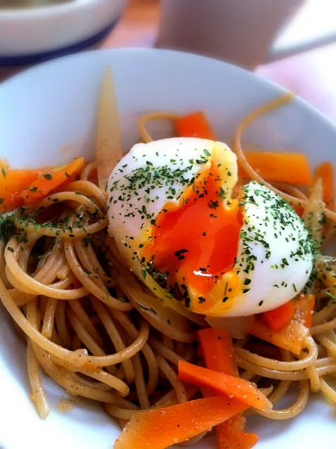 Snapdishの料理写真:レンジで和えるだけパスタ|ゆかさん