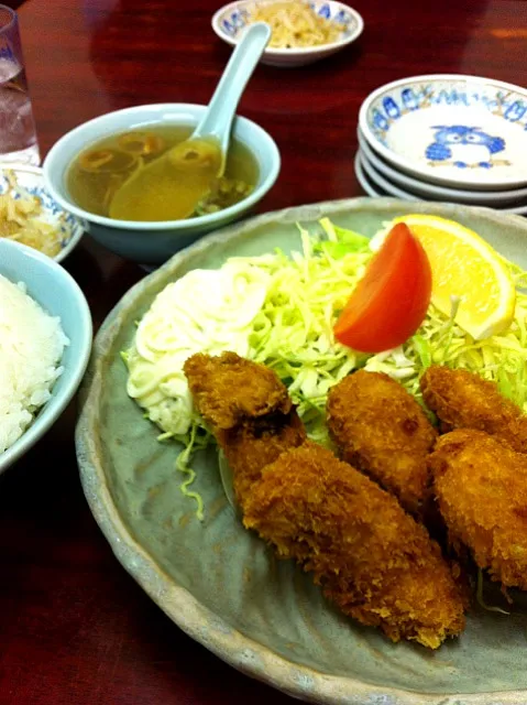 カキフライ定食なう。|やまともさん