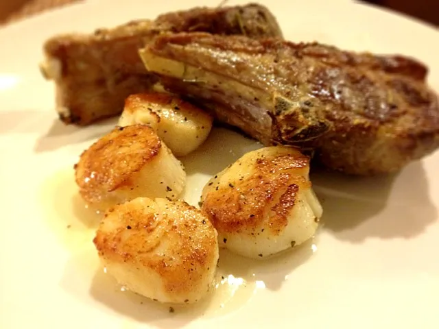 lamb chop & scallops @ home|Tinaさん