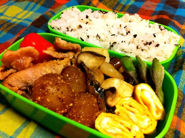 今日の弁当 生姜焼他|tacaccoさん