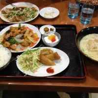 Snapdishの料理写真:台湾料理 酢豚セット|niboutouさん