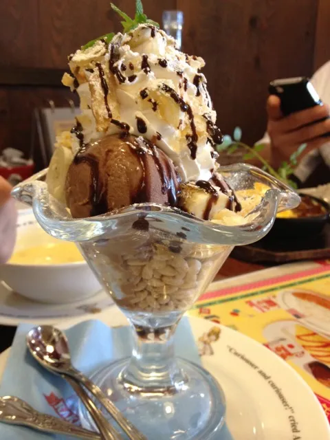 choco banana pie parfait|jeさん