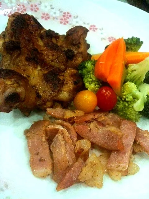 Chicken Chop with Bacon|Shiroi Yukiさん