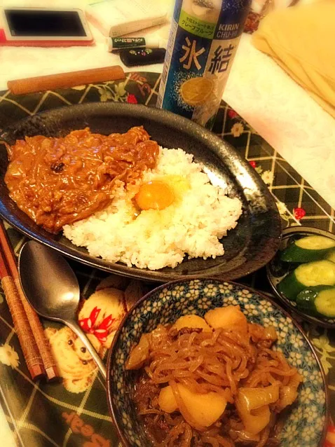 Snapdishの料理写真:カレーライス＆肉じゃが|maroさん