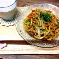 焼きそば風うどん|トクナガ フミさん