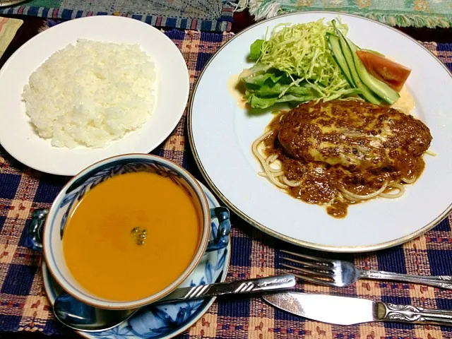 チーズハンバーグ定食|Akihiro Sasayamaさん