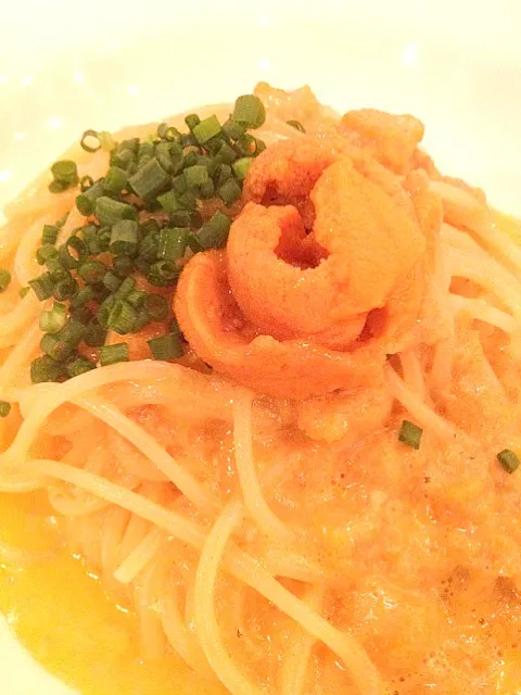 Snapdishの料理写真:ウニパスタ、バリカタ|開発 てつ Tetsu Kaihatsuさん