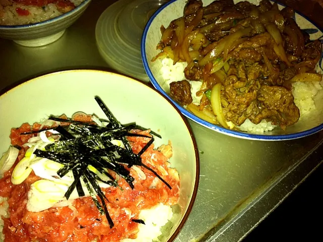 ねぎとろ丼・牛丼|植村れれさん