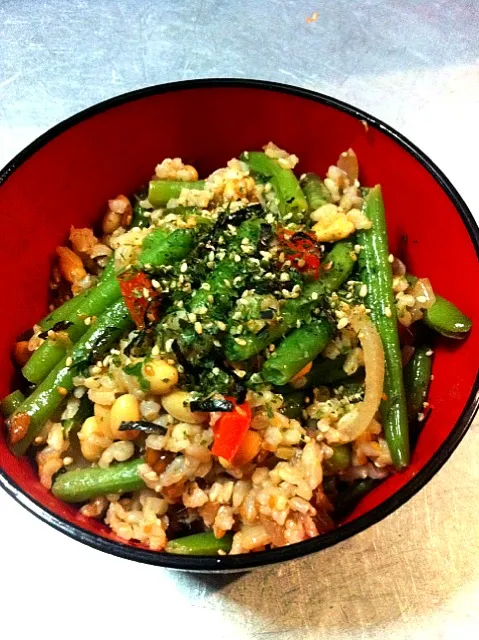 Snapdishの料理写真:brown rice n beans|aureole lflさん