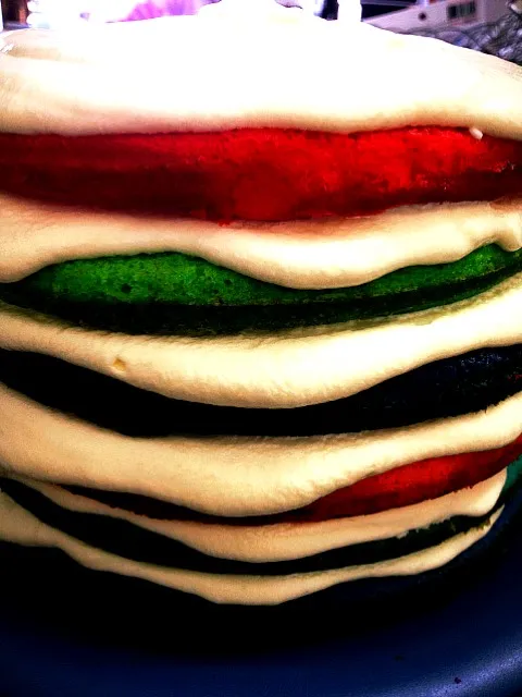 stacked.buttercreamed.rainbow.cake|ej adamさん