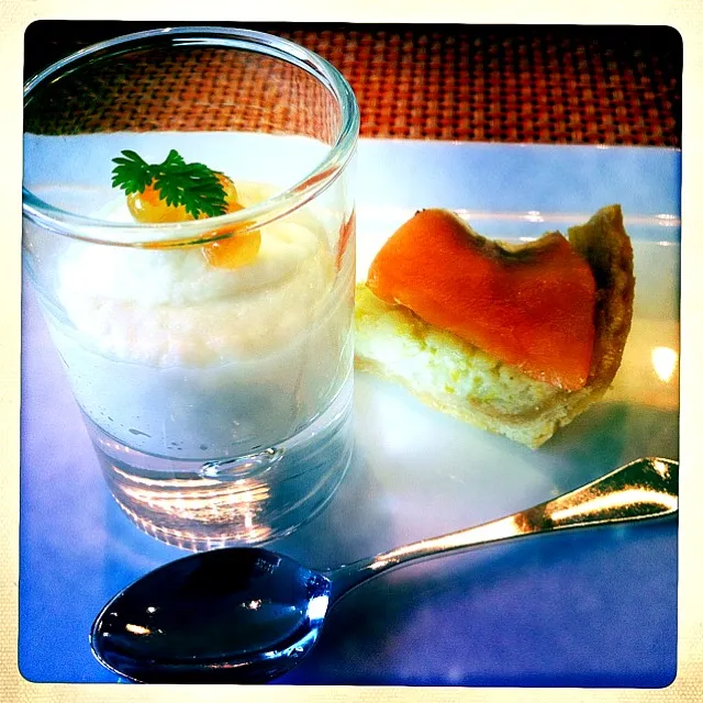 cauliflower mousse, salmon quiche.  deeeeeeelish|Sarah Everitt Furuyaさん