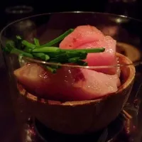 Sakura smoked Hamachi Sashimi|Ianz Pyneさん