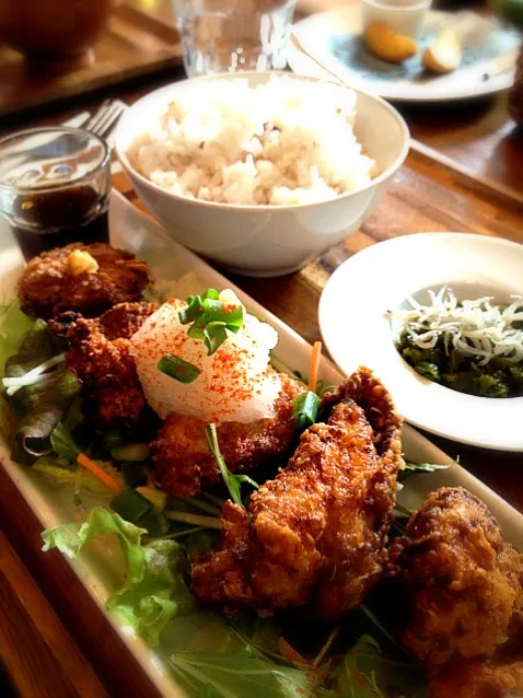 唐揚げ定食|たけななさん