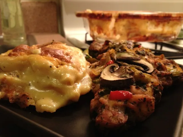 Potatoe au gratin and baked chicken|Kellonさん