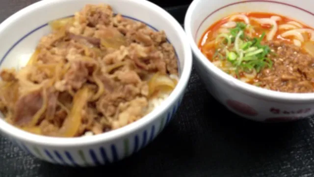 牛丼と坦々うどん|とあさん