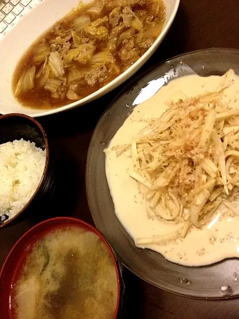 大根のオイマヨサラダと白菜と豚肉のうま煮|chobicmさん