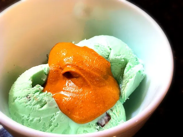 Mint Chocolate Chip ice cream with peanut butter|Ed Kurylukさん