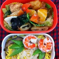 Snapdishの料理写真:実家から届いたちらし寿司弁当 722kcal(!)@TFT|hama noriさん