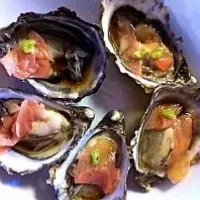 Oysters with Ginger, Wasabi & Soy Sauce|a r lindsayさん