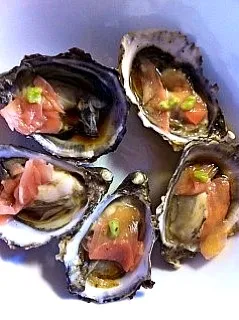 Oysters with Ginger, Wasabi & Soy Sauce|a r lindsayさん