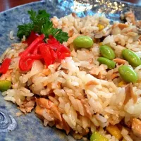 salmon fried rice|irene sunaryoさん