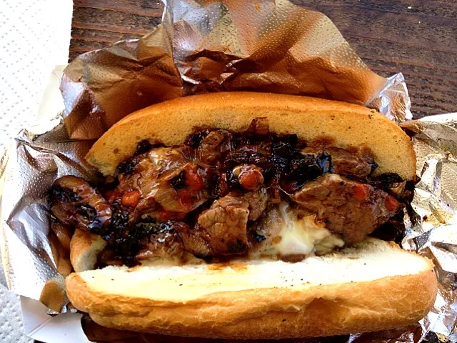 bulgogi sandwich with pepperjack, carmelized onions and mushrooms|Phil Kongさん