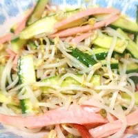 もやしきゅうりハムの中華風冷菜|がくあやさん